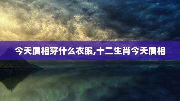 今天属相穿什么衣服,十二生肖今天属相