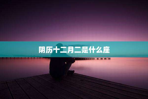 阴历十二月二是什么座