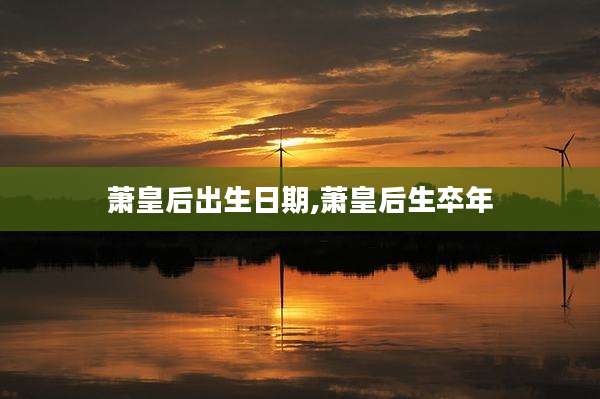 萧皇后出生日期,萧皇后生卒年