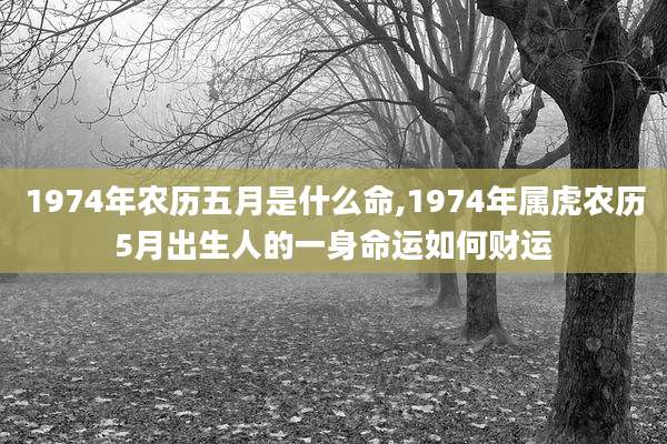 1974年农历五月是什么命,1974年属虎农历5月出生人的一身命运如何财运