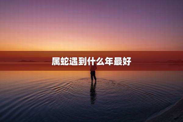 属蛇遇到什么年最好