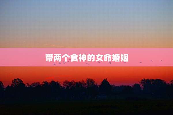 带两个食神的女命婚姻