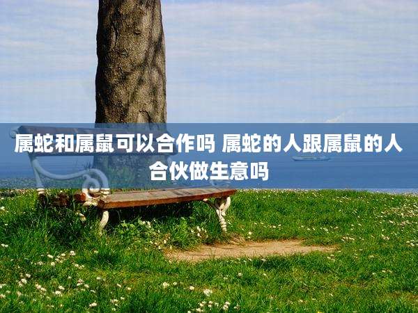 属蛇和属鼠可以合作吗 属蛇的人跟属鼠的人合伙做生意吗