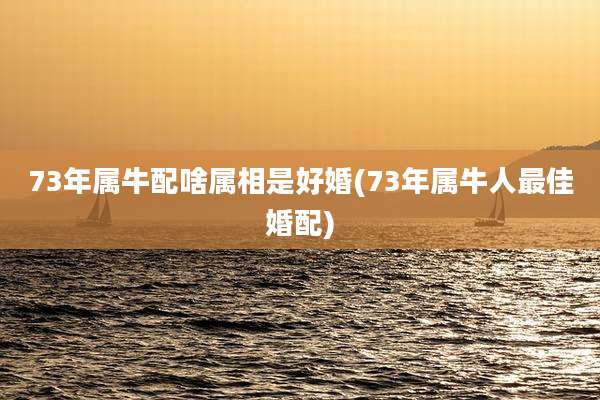 73年属牛配啥属相是好婚(73年属牛人最佳婚配)