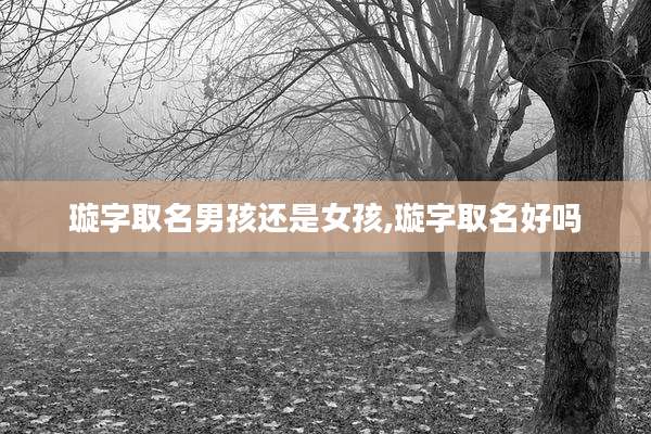 璇字取名男孩还是女孩,璇字取名好吗