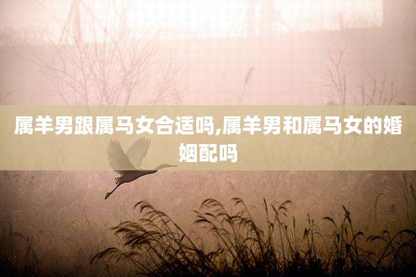 属羊男跟属马女合适吗,属羊男和属马女的婚姻配吗