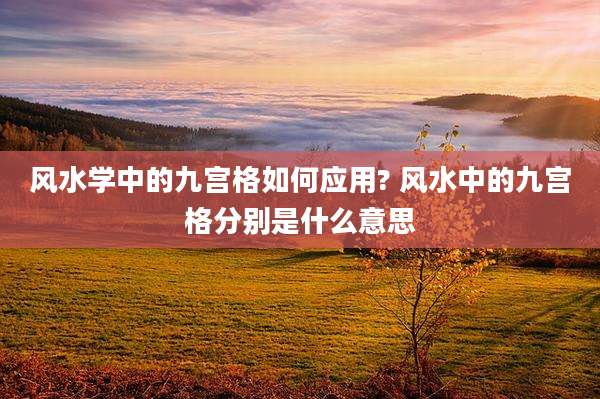 风水学中的九宫格如何应用? 风水中的九宫格分别是什么意思