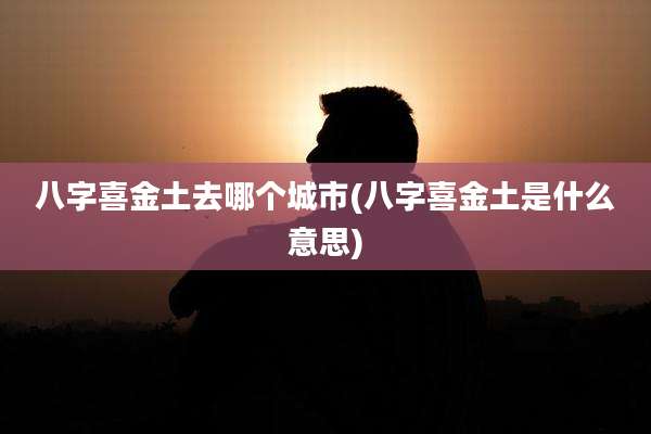 八字喜金土去哪个城市(八字喜金土是什么意思)