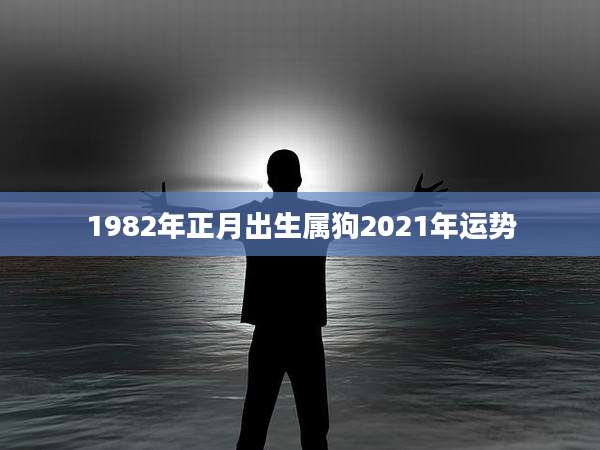 1982年正月出生属狗2021年运势