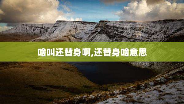 啥叫还替身啊,还替身啥意思