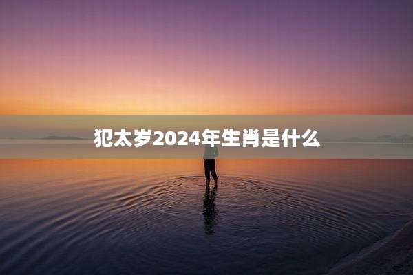 犯太岁2024年生肖是什么