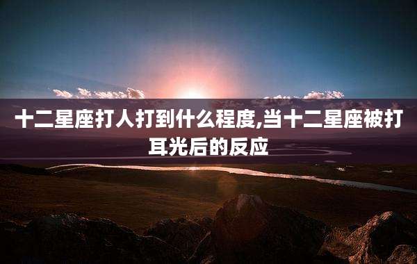 十二星座打人打到什么程度,当十二星座被打耳光后的反应