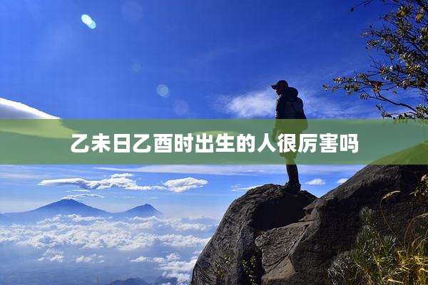 乙未日乙酉时出生的人很厉害吗