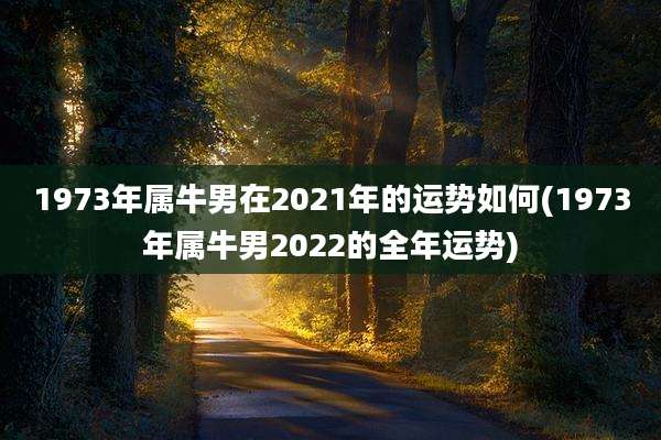 1973年属牛男在2021年的运势如何(1973年属牛男2022的全年运势)