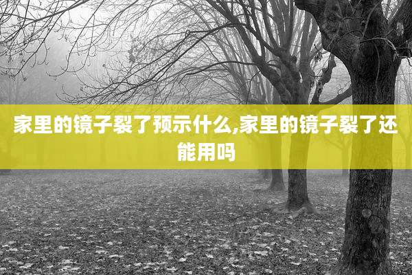 家里的镜子裂了预示什么,家里的镜子裂了还能用吗