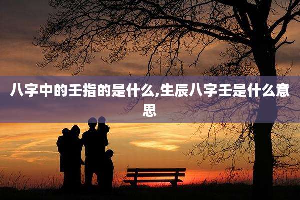 八字中的壬指的是什么,生辰八字壬是什么意思