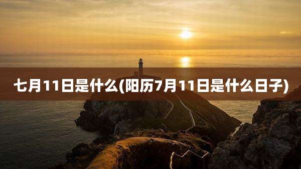 七月11日是什么(阳历7月11日是什么日子)