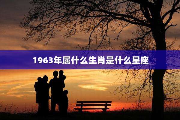 1963年属什么生肖是什么星座
