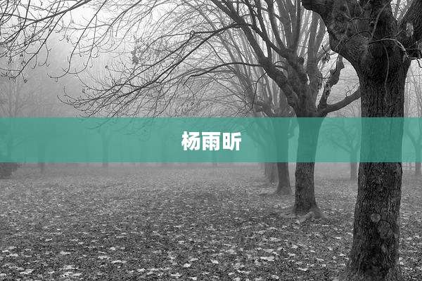 杨雨昕