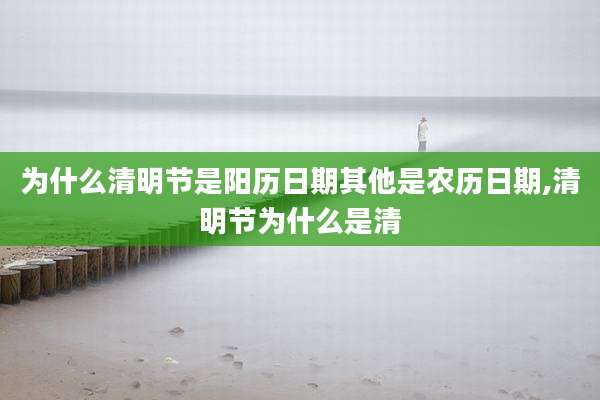 为什么清明节是阳历日期其他是农历日期,清明节为什么是清