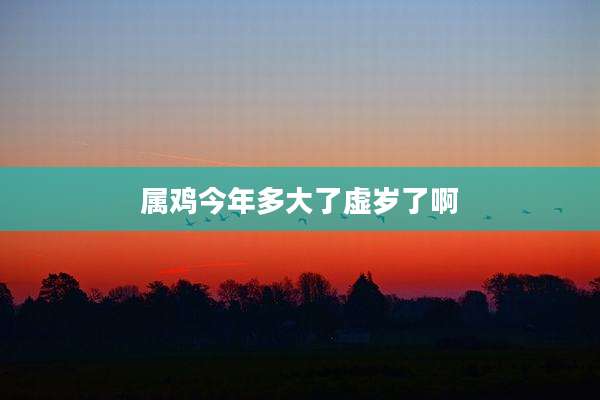 属鸡今年多大了虚岁了啊