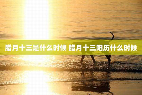 腊月十三是什么时候 腊月十三阳历什么时候