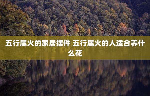 五行属火的家居摆件 五行属火的人适合养什么花