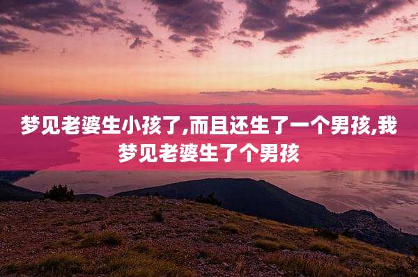 梦见老婆生小孩了,而且还生了一个男孩,我梦见老婆生了个男孩