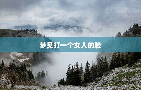 梦见打一个女人的脸