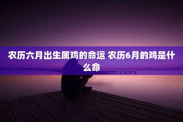 农历六月出生属鸡的命运 农历6月的鸡是什么命