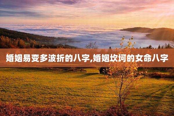 婚姻易变多波折的八字,婚姻坎坷的女命八字