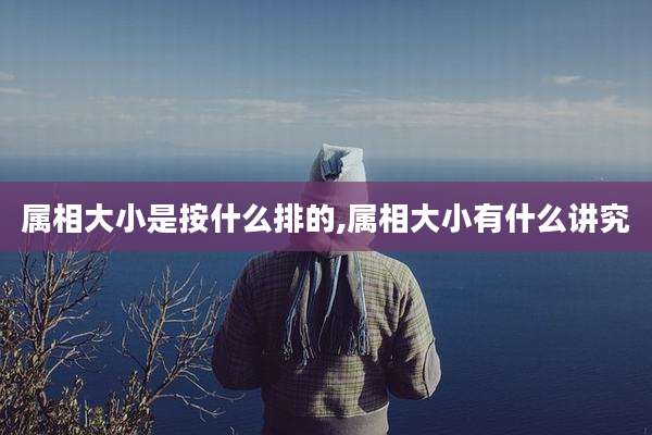 属相大小是按什么排的,属相大小有什么讲究
