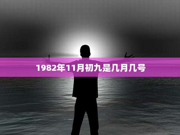 1982年11月初九是几月几号