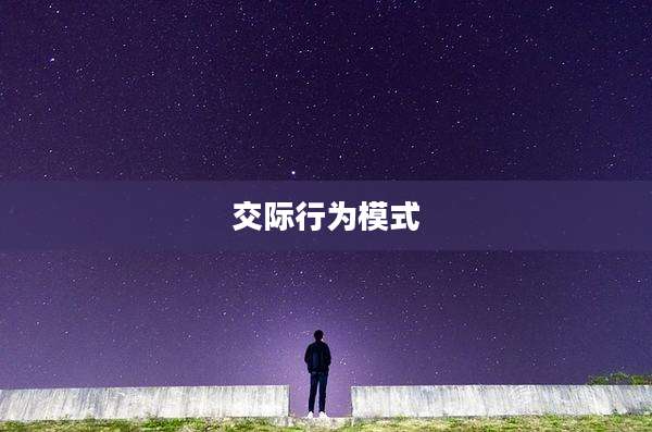 交际行为模式
