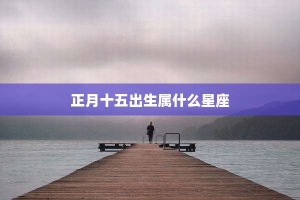 正月十五出生属什么星座