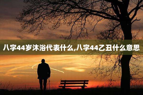 八字44岁沐浴代表什么,八字44乙丑什么意思