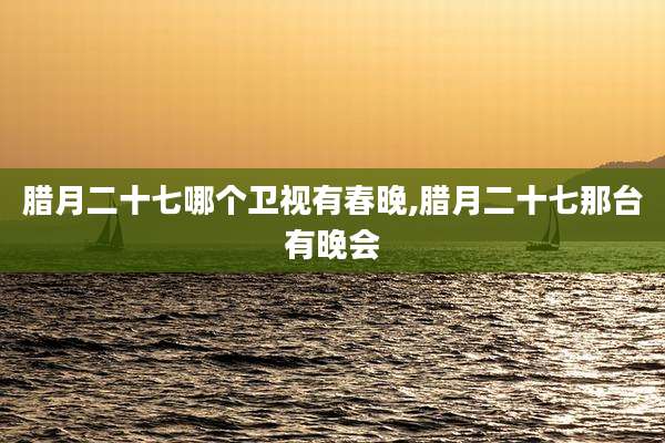 腊月二十七哪个卫视有春晚,腊月二十七那台有晚会