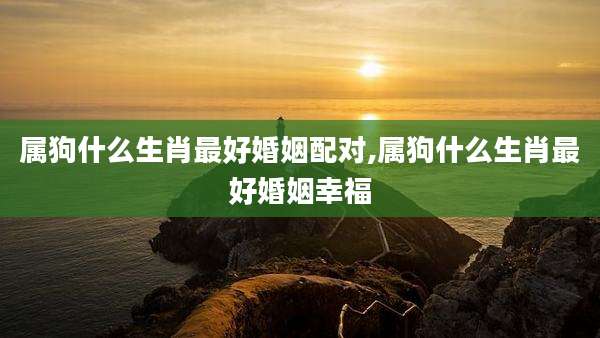 属狗什么生肖最好婚姻配对,属狗什么生肖最好婚姻幸福