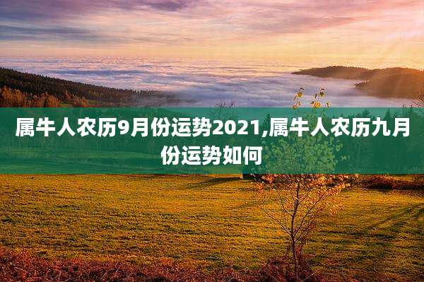 属牛人农历9月份运势2021,属牛人农历九月份运势如何