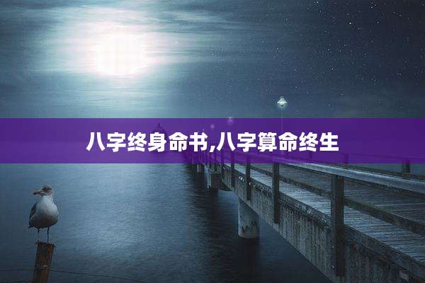 八字终身命书,八字算命终生