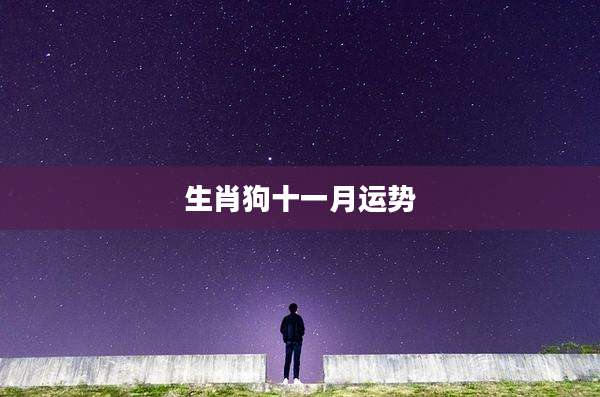 生肖狗十一月运势