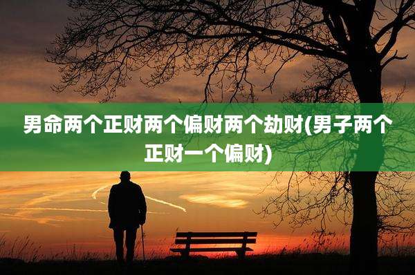 男命两个正财两个偏财两个劫财(男子两个正财一个偏财)