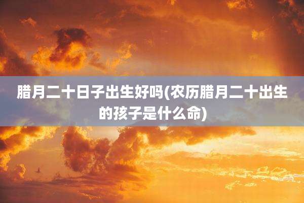 腊月二十日子出生好吗(农历腊月二十出生的孩子是什么命)