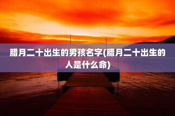 腊月二十出生的男孩名字(腊月二十出生的人是什么命)