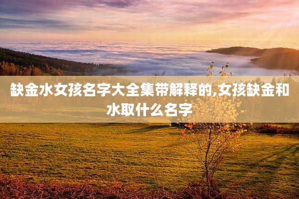 缺金水女孩名字大全集带解释的,女孩缺金和水取什么名字