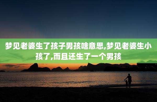 梦见老婆生了孩子男孩啥意思,梦见老婆生小孩了,而且还生了一个男孩