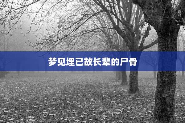 梦见埋已故长辈的尸骨