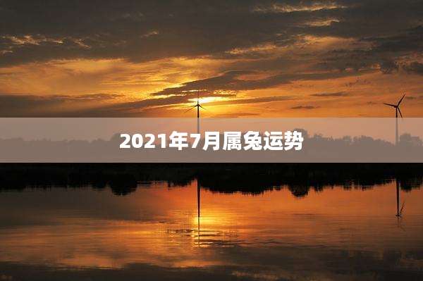 2021年7月属兔运势