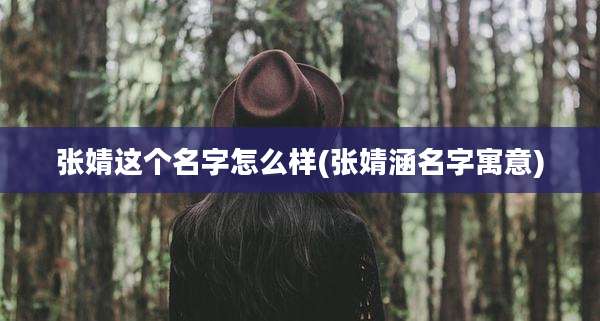 张婧这个名字怎么样(张婧涵名字寓意)