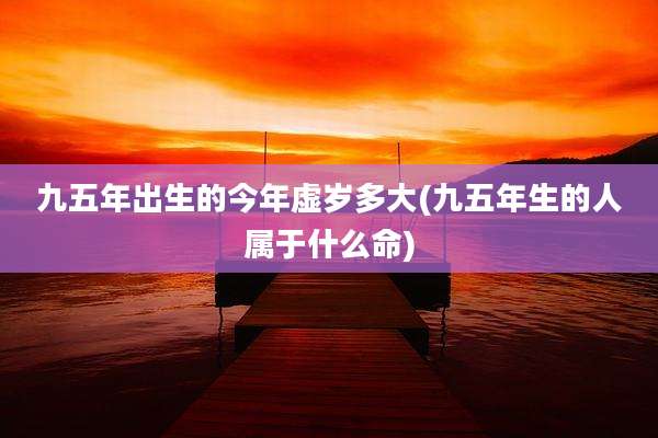 九五年出生的今年虚岁多大(九五年生的人属于什么命)